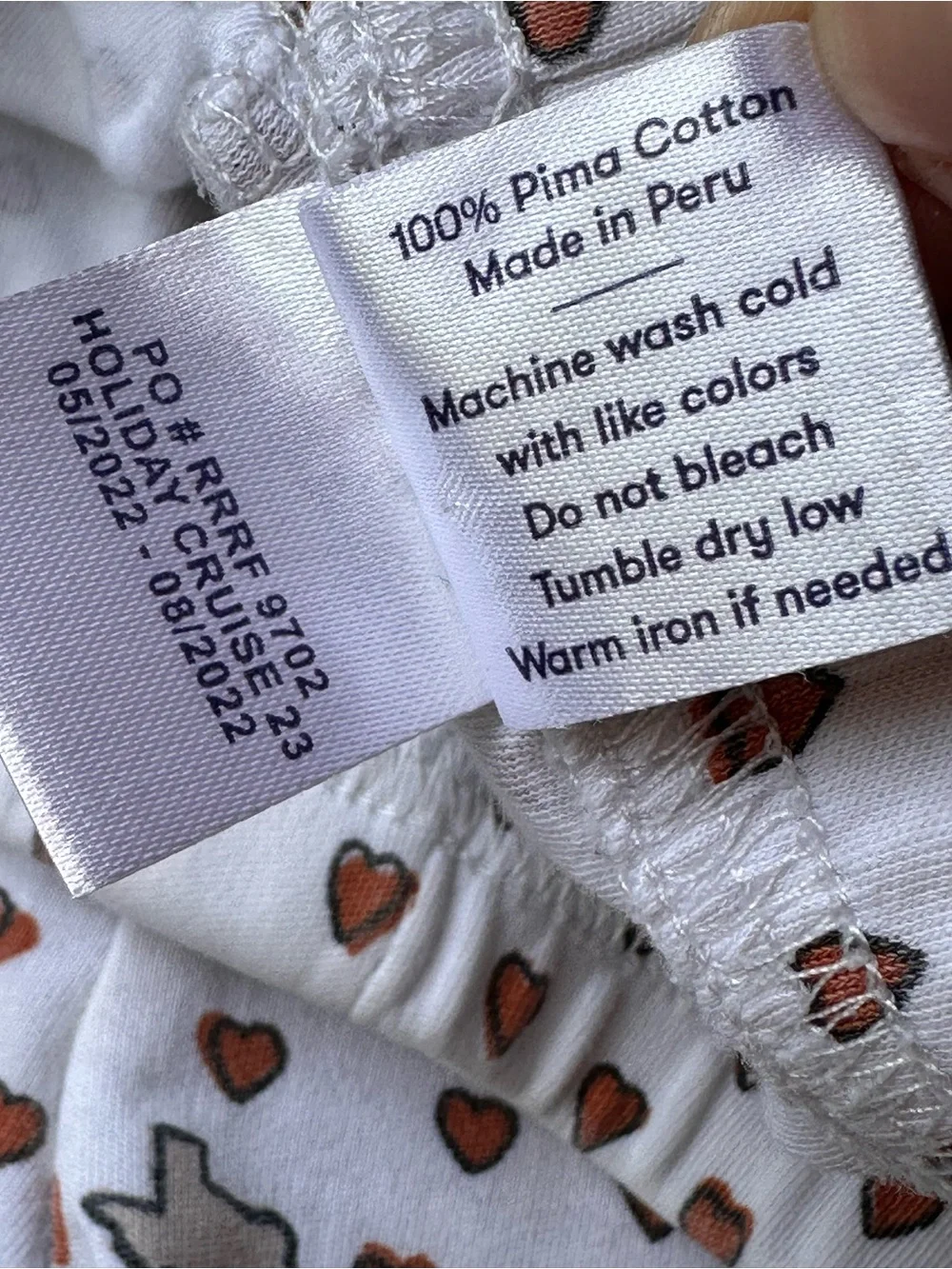 Roller Rabbit Texas Hearts Long John Pajamas Set size 8
